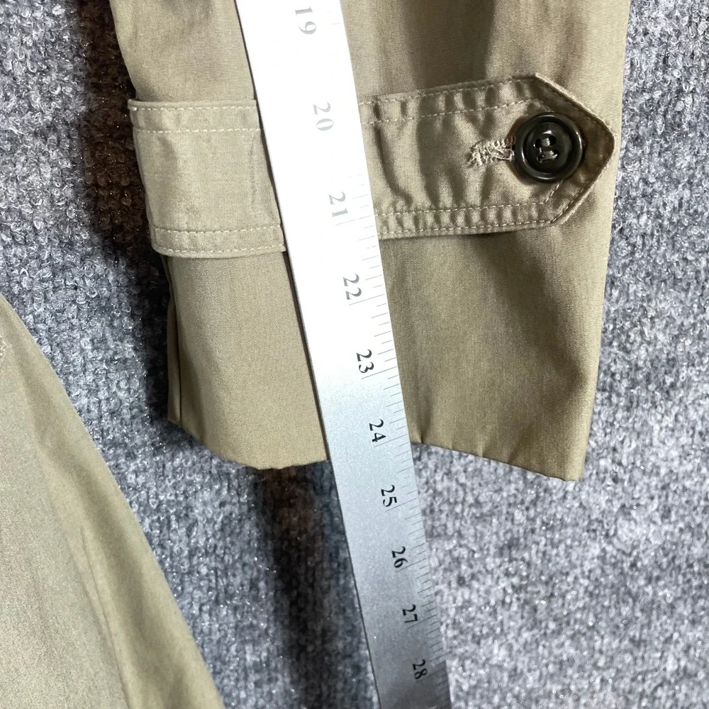 VTG Greenbrier Industries Coat Mens L Tan All Weather Trench Belted Military 80s